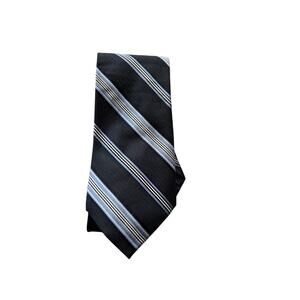 Jos. A. Bank. striped black and silver tie